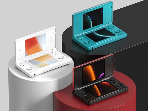 The Anbernic RG DS is an Android-powered dual-screen handheld reminiscent of the Nintendo DS.