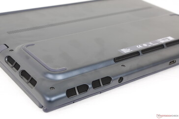 There is no Gorilla Glass window on the bottom unlike on the Area-51 design
