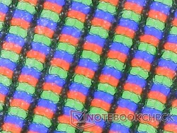 RGB subpixels with matte overlay is slightly grainy