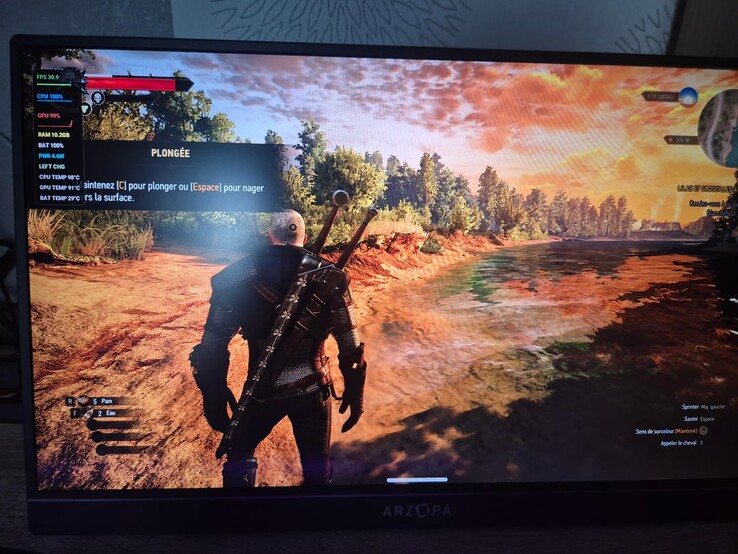 The Witcher 3 running in the modded Z70 Ultra