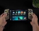 MSI Claw 8 AI handheld gaming PC running the new Windows 11 Xbox Full-Screen Experience interface, showing the Game Pass library on screen. (ETA PRIME via YouTube)