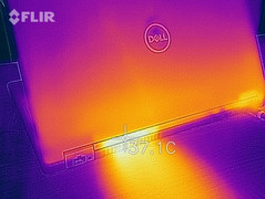 Thermal imaging of the fan outlet during a stress test