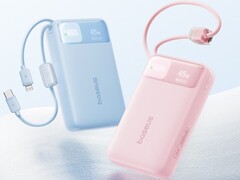The Baseus EnerFill FC11 power bank in Blue and Pink.