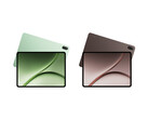 OnePlus Pad 3 Pro in both Dark Brown and Light Green colors.
