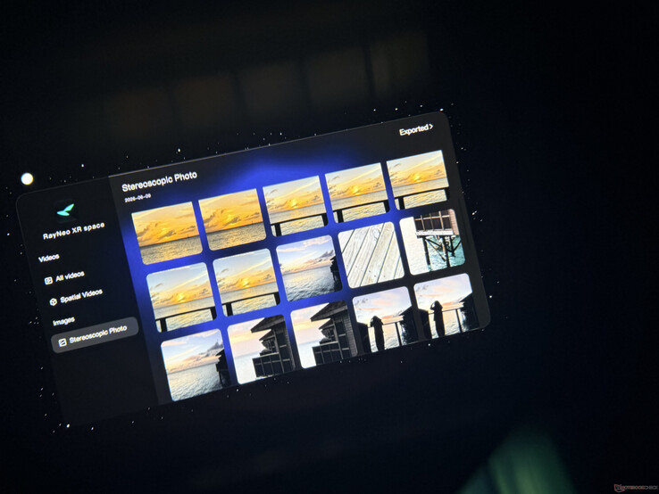 RayNeo XR space for 3D content through mobile app