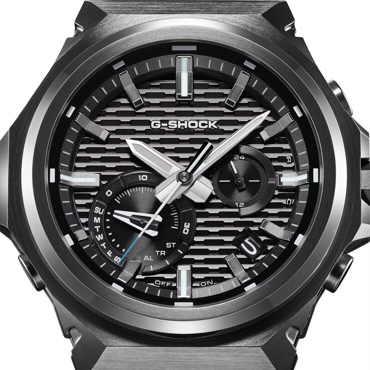 The GST-B1000BD-1A combines a dark stainless steel exterior with G-Shock’s rugged case construction.