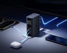 The Spacemate RD1 has a built-in GaN power supply. Pictured: a promo picture showing the dock charging multiple devices.