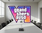 GTA 6 logo shown in conference room