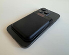 The Plaud Note Pro can be attached to the iPhone using the included magnetic case.