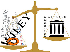 The Internet Archive lost its appeal against four large publishing companies. (Image source: logos from Wikimedia Commons, with edits)