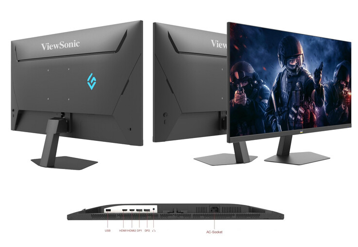 Design and ports of the gaming monitor