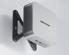The Minisforum AI X1 can be mounted behind a monitor. (Image source: Minisforum)
