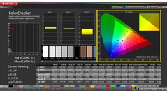 CalMAN ColorChecker (profile: AdobeRGB, target color space: AdobeRGB)