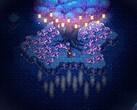 An image showing a environment in CrossCode.