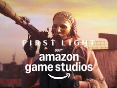 007 First Light villain shown with Amazon Game Studios logo
