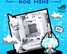 Asus' sole teaser for its ROG 'Mini Blizzard' motherboard. (Image source: Asus)