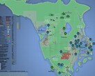 GTA 6 interactive map with in-game names and locations. (Image source: kalterapfel123)