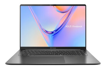 Asus Vivobook S16 shown from the front with its display open