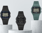 From left to right, pictured: Casio F-B100W-1AJF, F-B100W-1BJF, and F-B100W-3AJF.