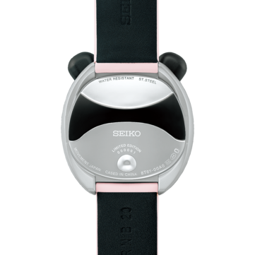 The Seiko power design project panda chronograph in pink