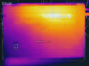 Thermal profile, idle, bottom