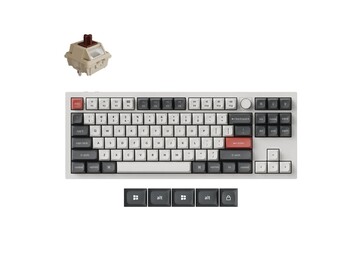 The Keychron Q3 Ultra wireless mechanical keyboard in white. (Image source: Keychron)
