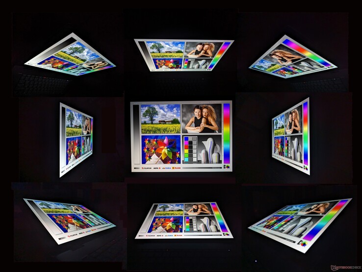 Wide OLED viewing angles with the characteristic rainbow effect from extreme angles