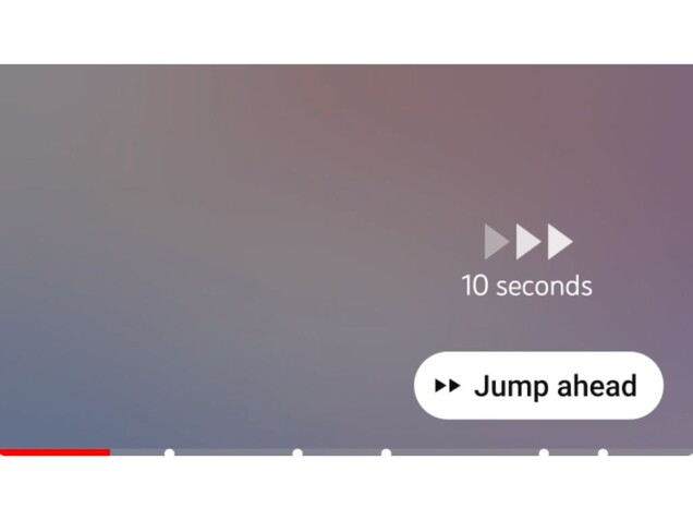 YouTube Premium's new 'Jump Ahead' button on Android (Source: YouTube)