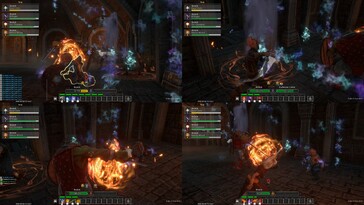 An image showing a split screen in Dungeons of Sundaria.