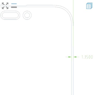 Leaked CAD drawings for the iPhone 16 Pro Max suggest thinner bezels. (Source Instant Digital on Weibo)