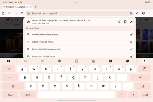 Keyboard landscape
