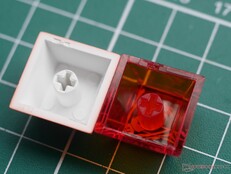 The Akko 5098B keycaps are thick,