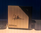 A GMKtec EVO-T2 prototype signed by Intel CEO Mr. Lip-Bu Tan. (Image source: GMKtec)