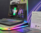 The MSI Raider A16 HX B9W non-Max on show during CES 2026. (Image source: Notebookcheck)