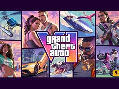 The helicopter in the upper-left corner is a detail that appears on every piece of cover art from Grand Theft Auto III through VI.