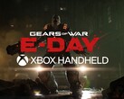 Xbox Handheld logo on Gears of War: E-Day banner