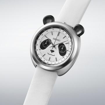 The Seiko power design project panda chronograph in white