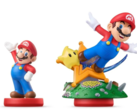 A scale comparison of the older Mario Amiibo with the new Super Mario Galaxy with Luma Amiibo (image source: r/amiibo)