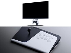 PlayStation gaming monitor (top), FlexStrike fight stick (bottom).