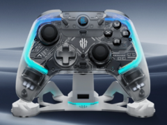 The controller sports a transparent design with LED light strips (Source: ITHome) 