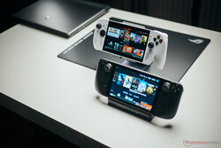 The ROG Xbox Ally, pictured here next to a Steam Deck, is a good gaming handheld