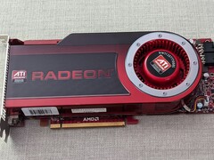 An ATI Radeon HD 4870 GPU pictured