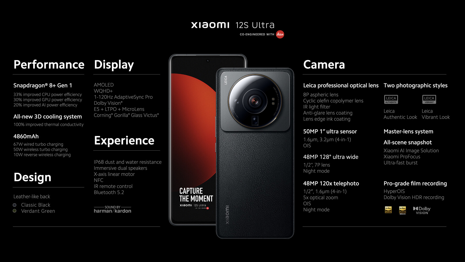 Original Xiaomi 12S Ultra Snapdragon 8+ Plus 50MP IMX989 67W Fast Charger  120Hz WQHD+ Display 4860mAh Battery
