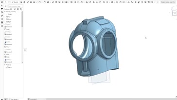 Helmet modeled in a 3D