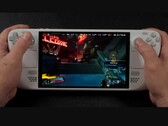 Borderlands 4 gameplay running on the Steam Deck, showing low frame rates on screen while being played handheld (Image source: ETA PRIME via YouTube)
