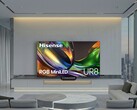Hisense’s UR8 (pictured) and UR9 RGB MiniLED TVs are on show at CES 2026. (Image source: Hisense)