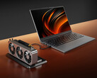 The Lecoo Pro 14 features both OCuLink and USB4 ports. Pictured: the laptop with an eGPU setup.