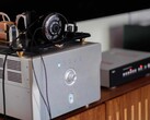 The ATH-ADX7000 are Audio-Technica's most high-end open-backs yet, pictured here next to other high-end audio equipment. (Image source: Kyle for Den-Fi.com)
