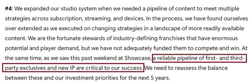 Next 100 Days Xbox memo mentioning third-party exclusives
