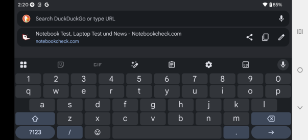 Keyboard landscape